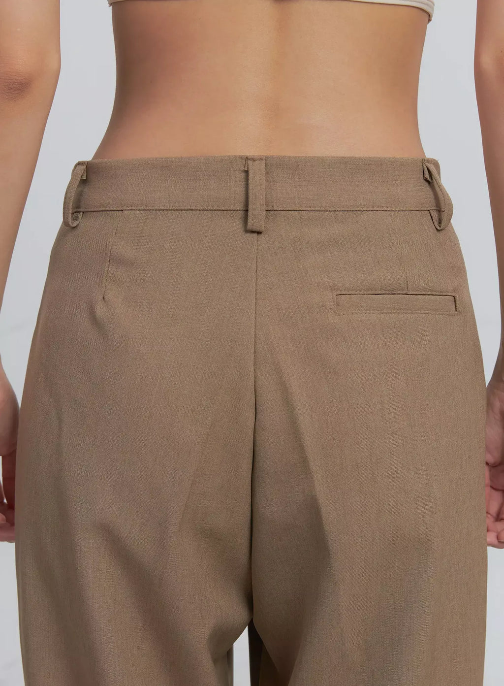 Classic Wide-Fit Slacks (Beige) IU512