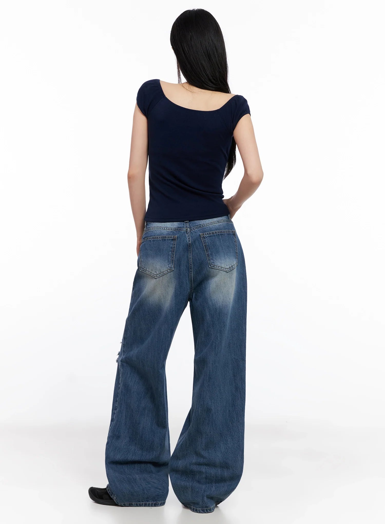 Off-Shoulder Puff Sleeve Top IG508