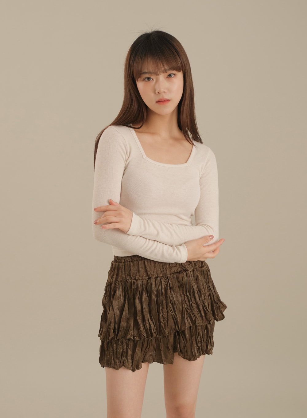 Ruffle Tier Mini Skirt J17