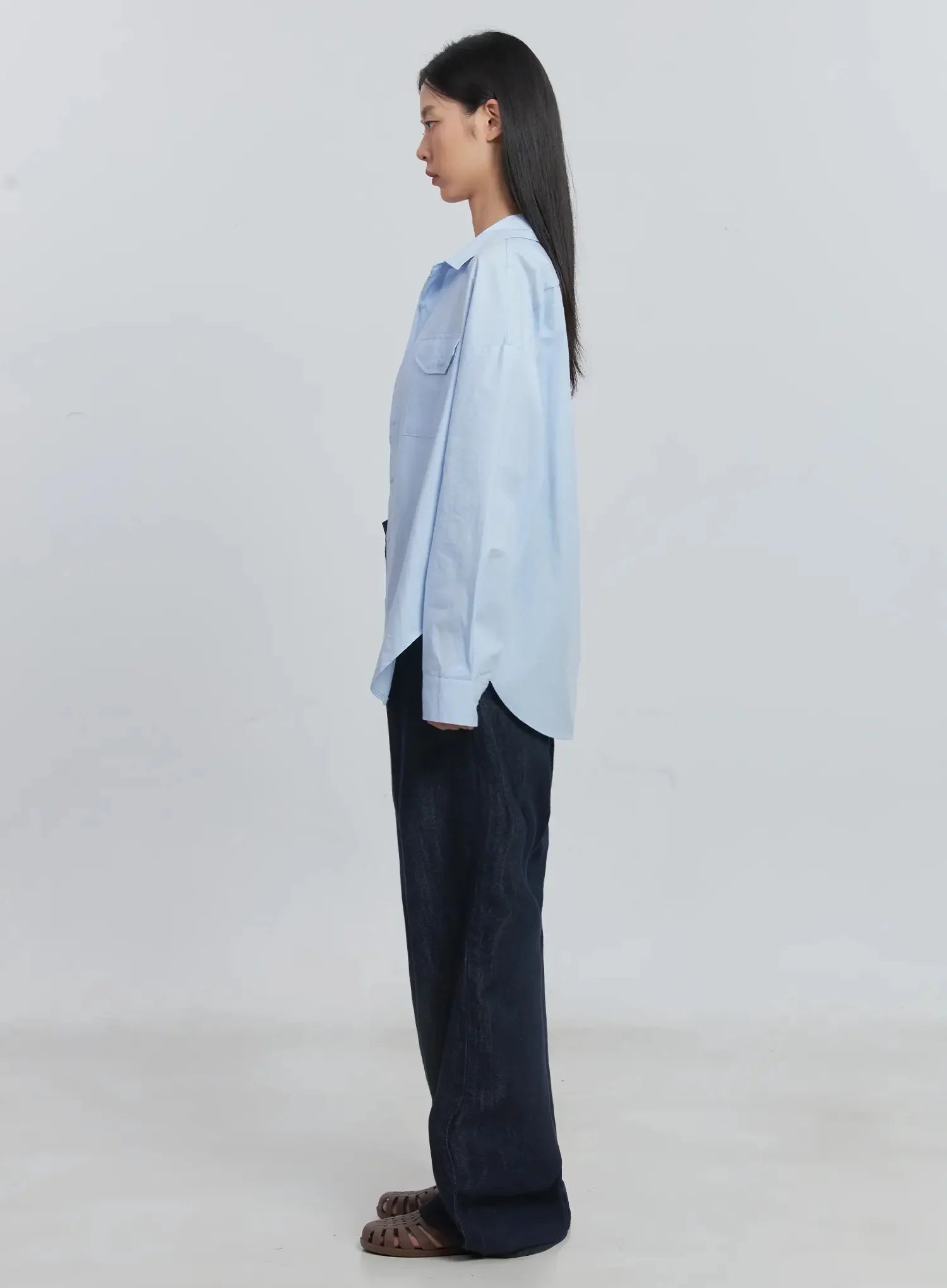 Collared Button-Up Shirt IU512