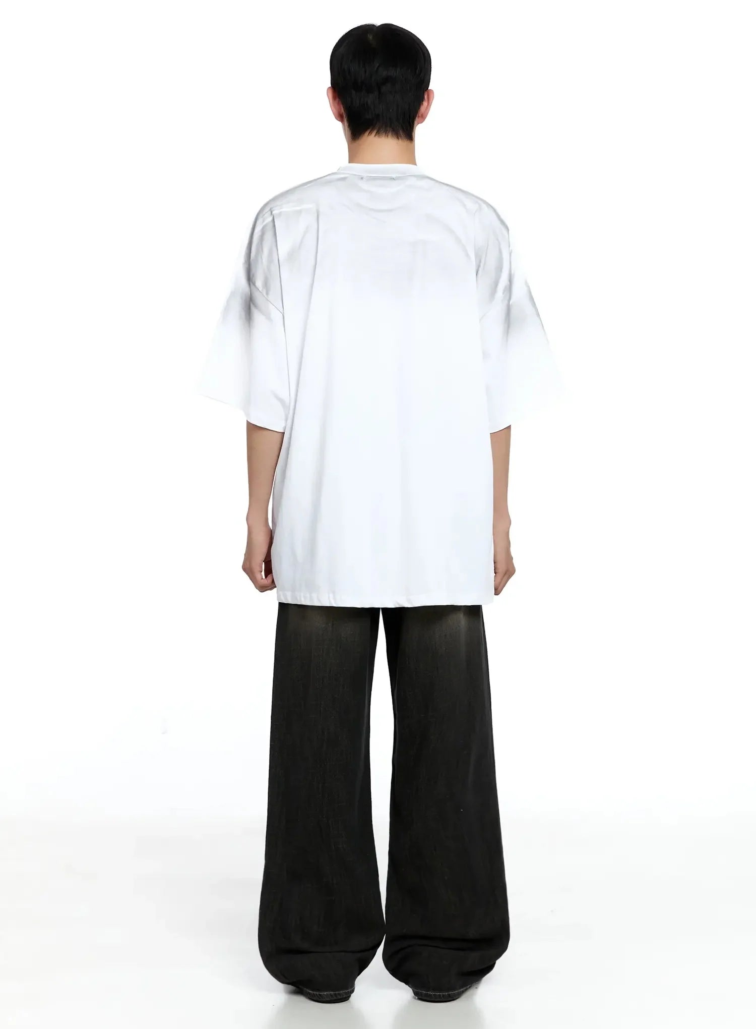 Men's Oversized Text Graphic T-shirt IG520