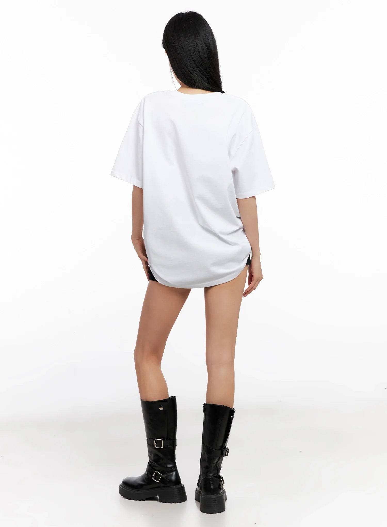 Brushstroke Graphic Oversized Tee IG508