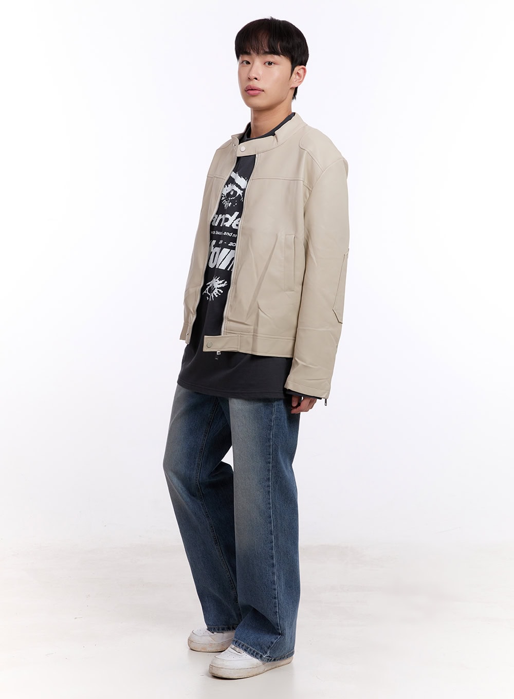 Men's Washed Semi-Flared Jeans IM512