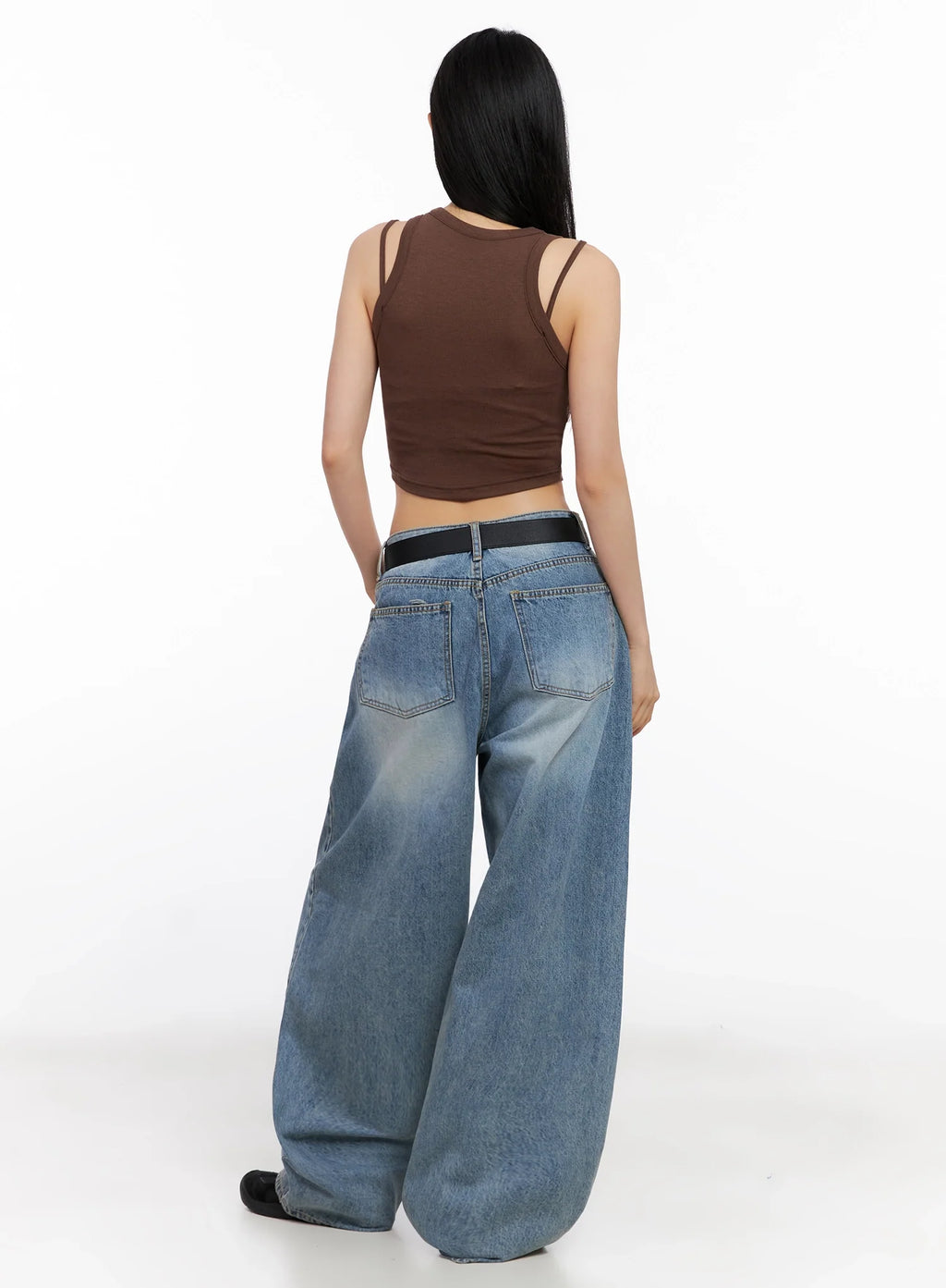 Double Strap Sleeveless Crop Top IG508