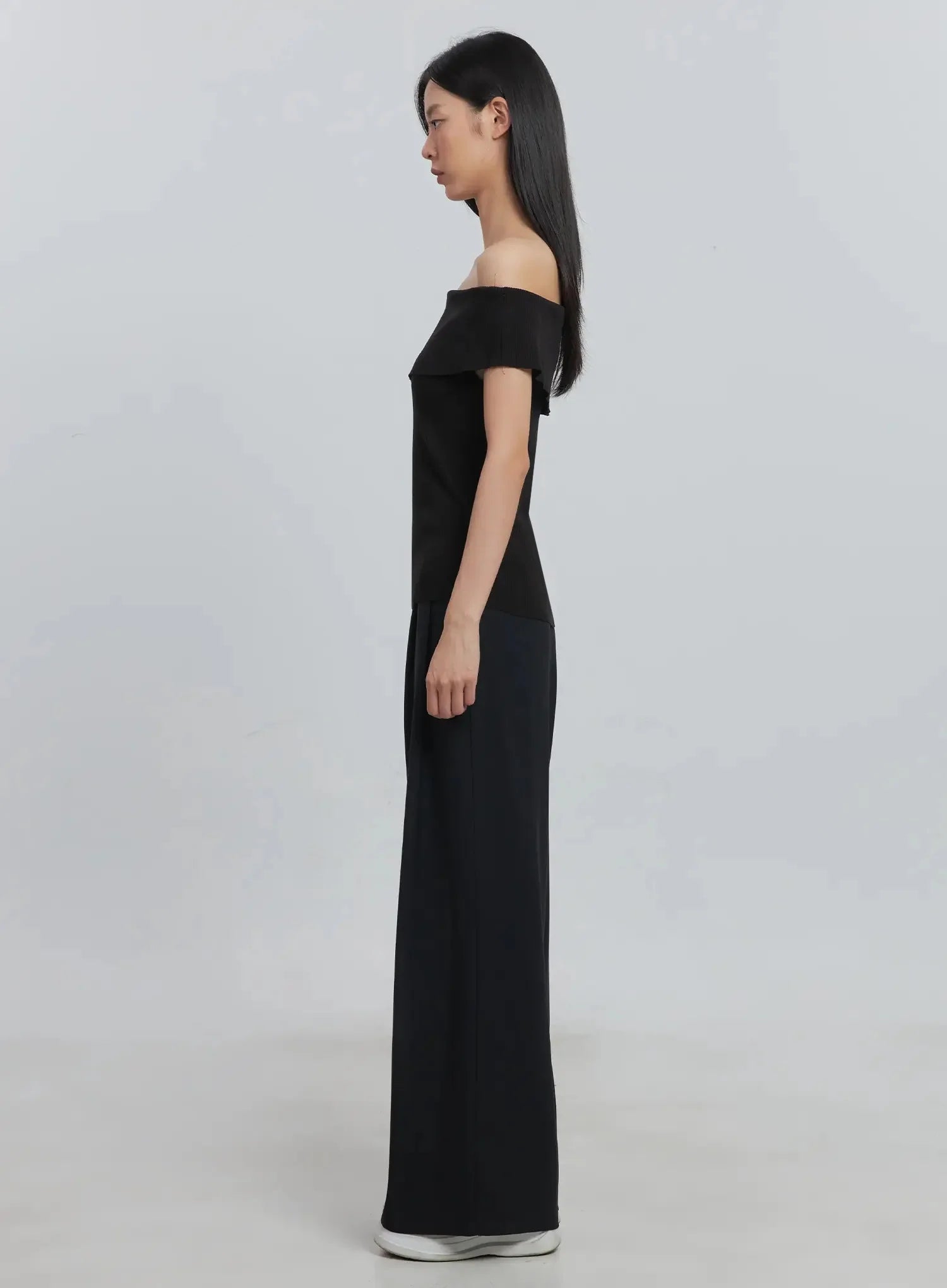 Off-Shoulder Linen Blouse IU512