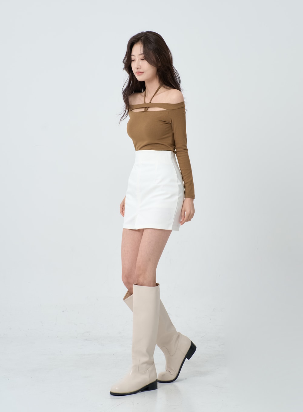 Simple High Waist Pencil Mini Skirt IO19