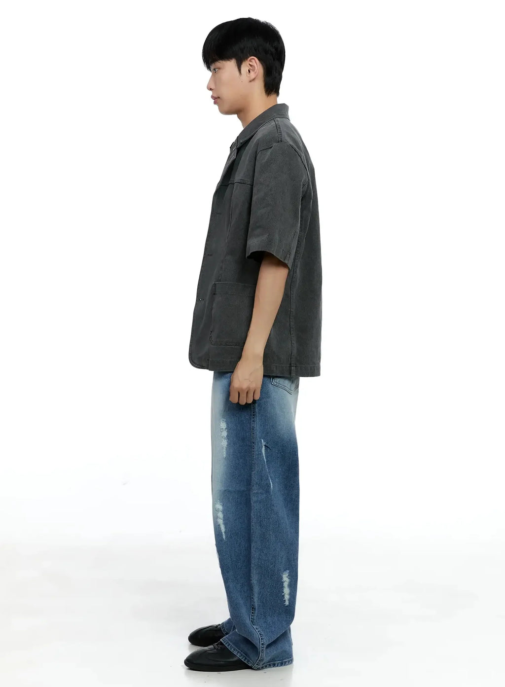 Men's Short-Sleeve Button-Up IG520