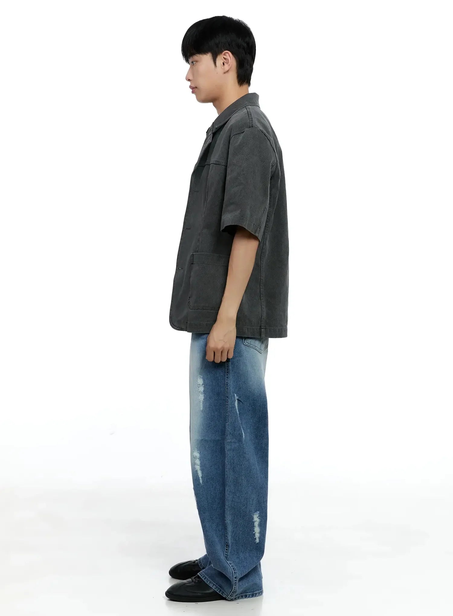 Men's Short-Sleeve Button-Up IG520