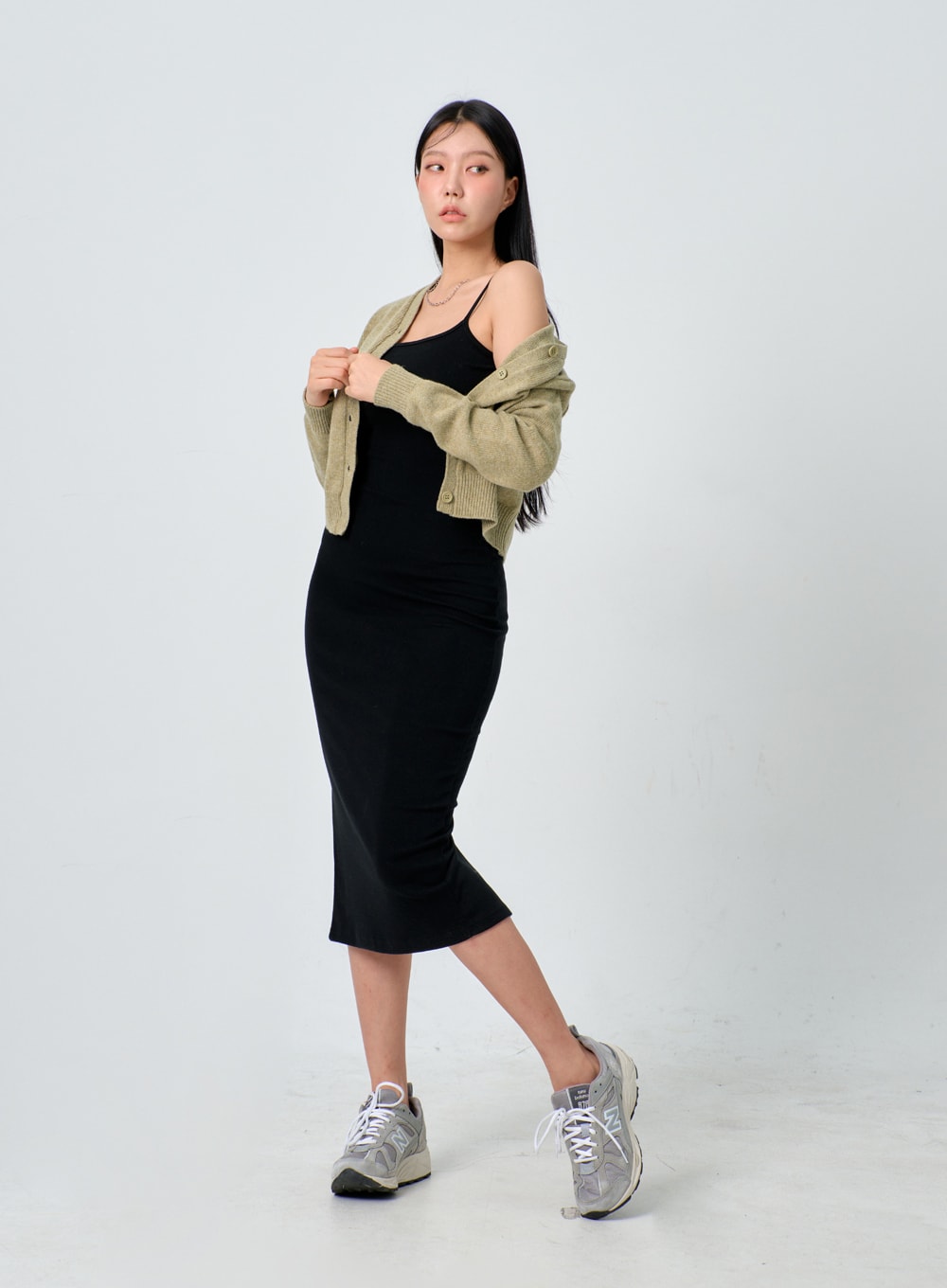 Thin Strap Maxi Dress IJ330