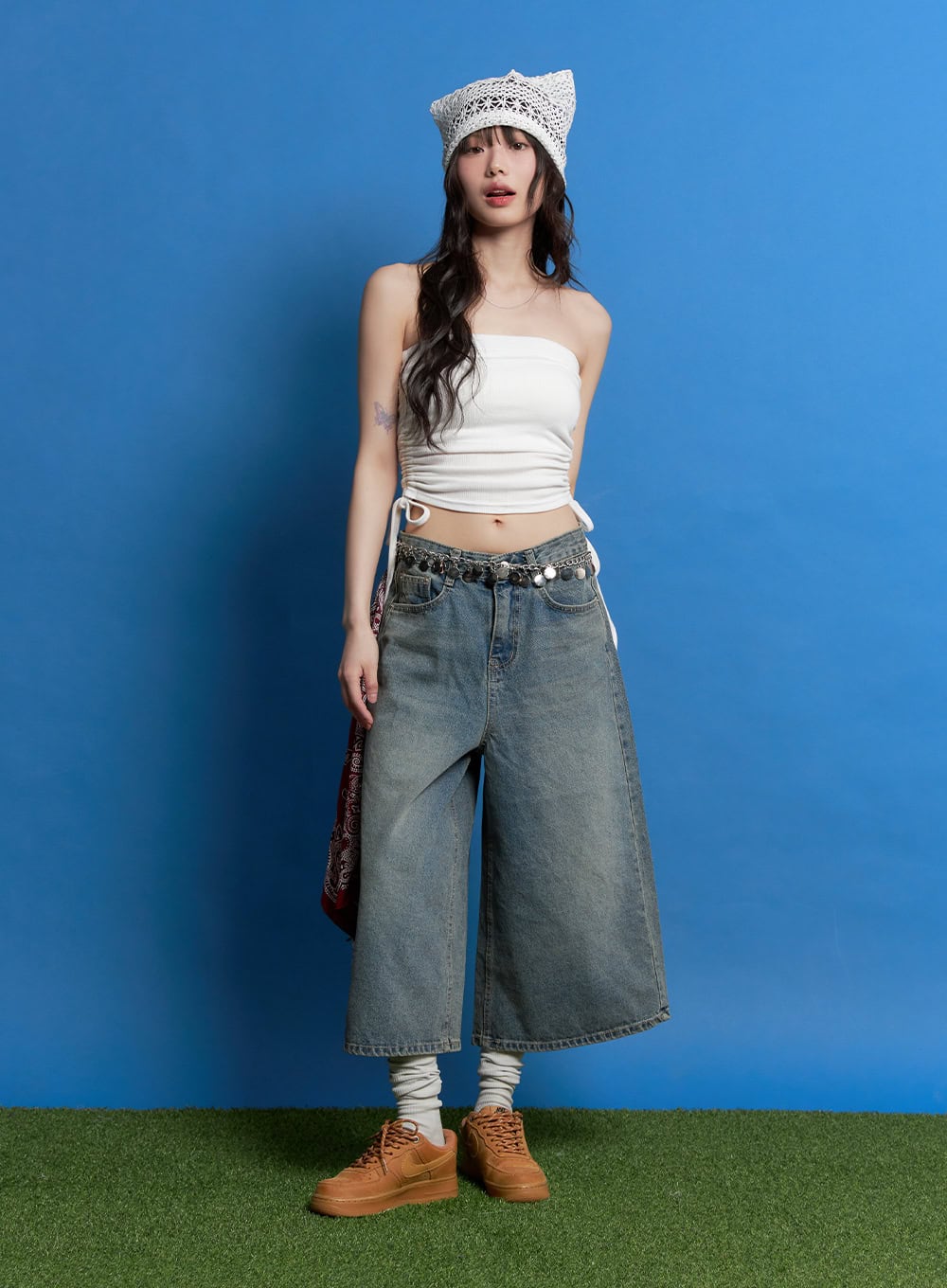 Side Ruched Tube Top CM520