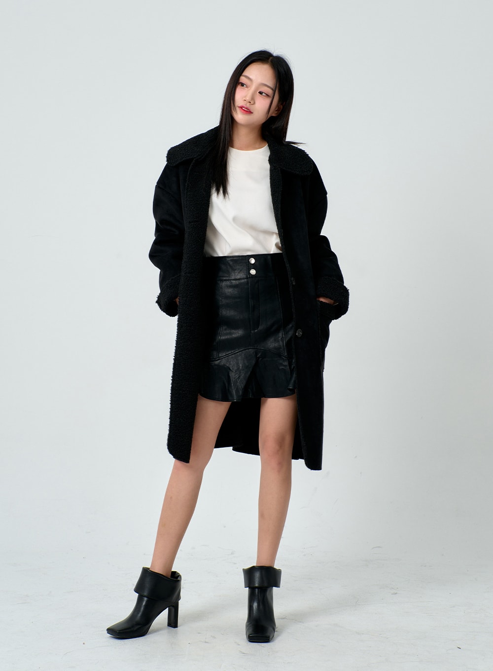 Shearling Long Coat BN30