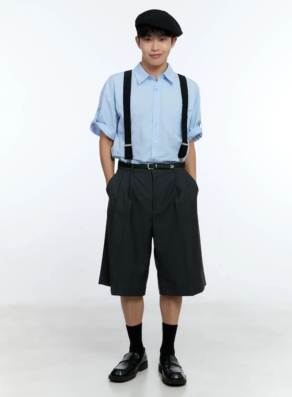 Men's Classic Pleated Bermuda Shorts IG519