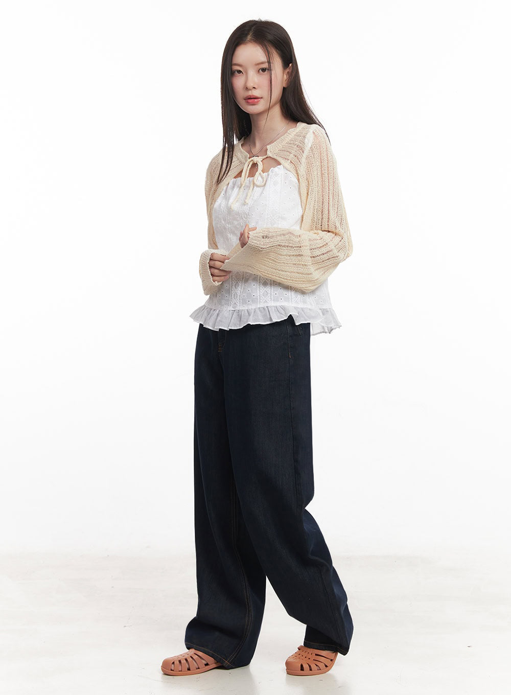 Sheer Knit Bolero Cardigan IY509