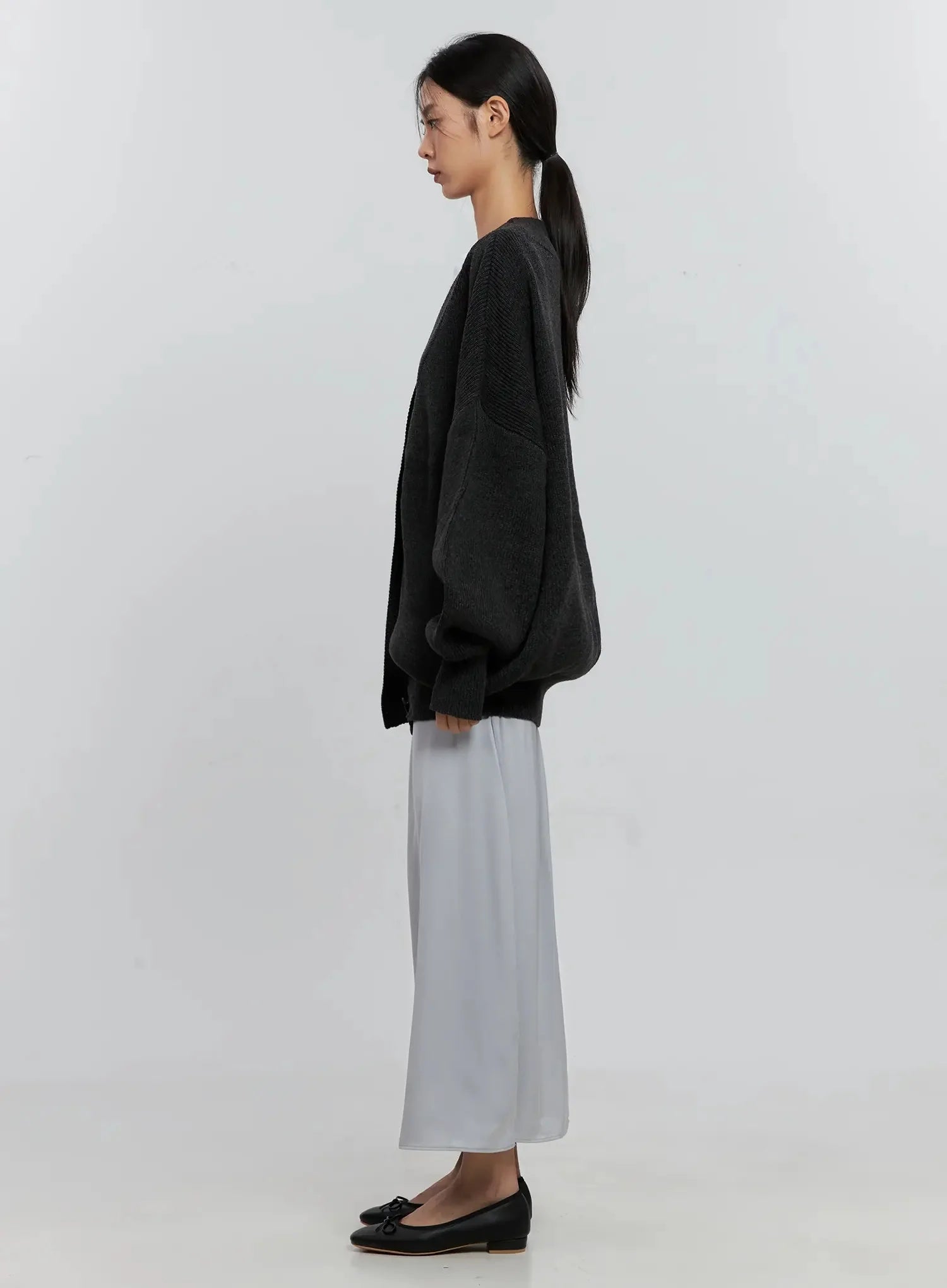 Ribbed Oversized Cardigan IS516