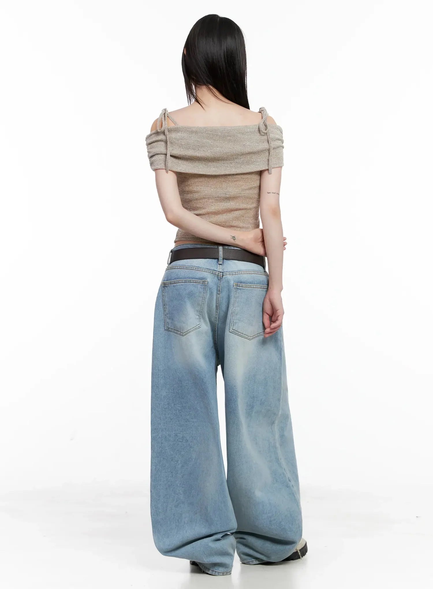 Textured Off-Shoulder Knit Top IL531