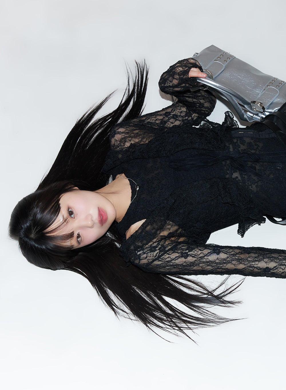 Sheer Lace Strap Cardigan IY502