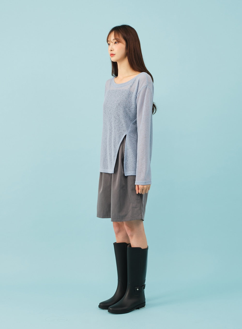 Sheer Cool Asymmetrical Top CJ21