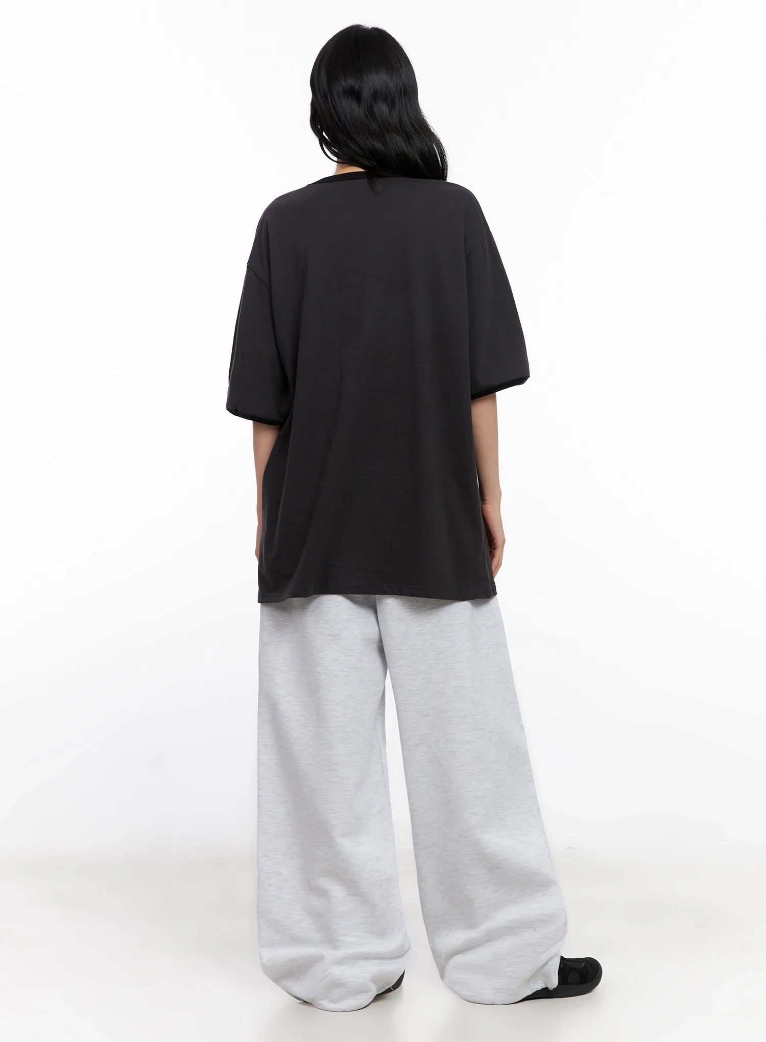 Oversized Gothic Graphic Print Tee IG508