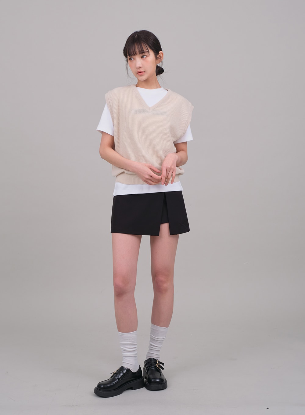 V Neck Knit Vest C2701