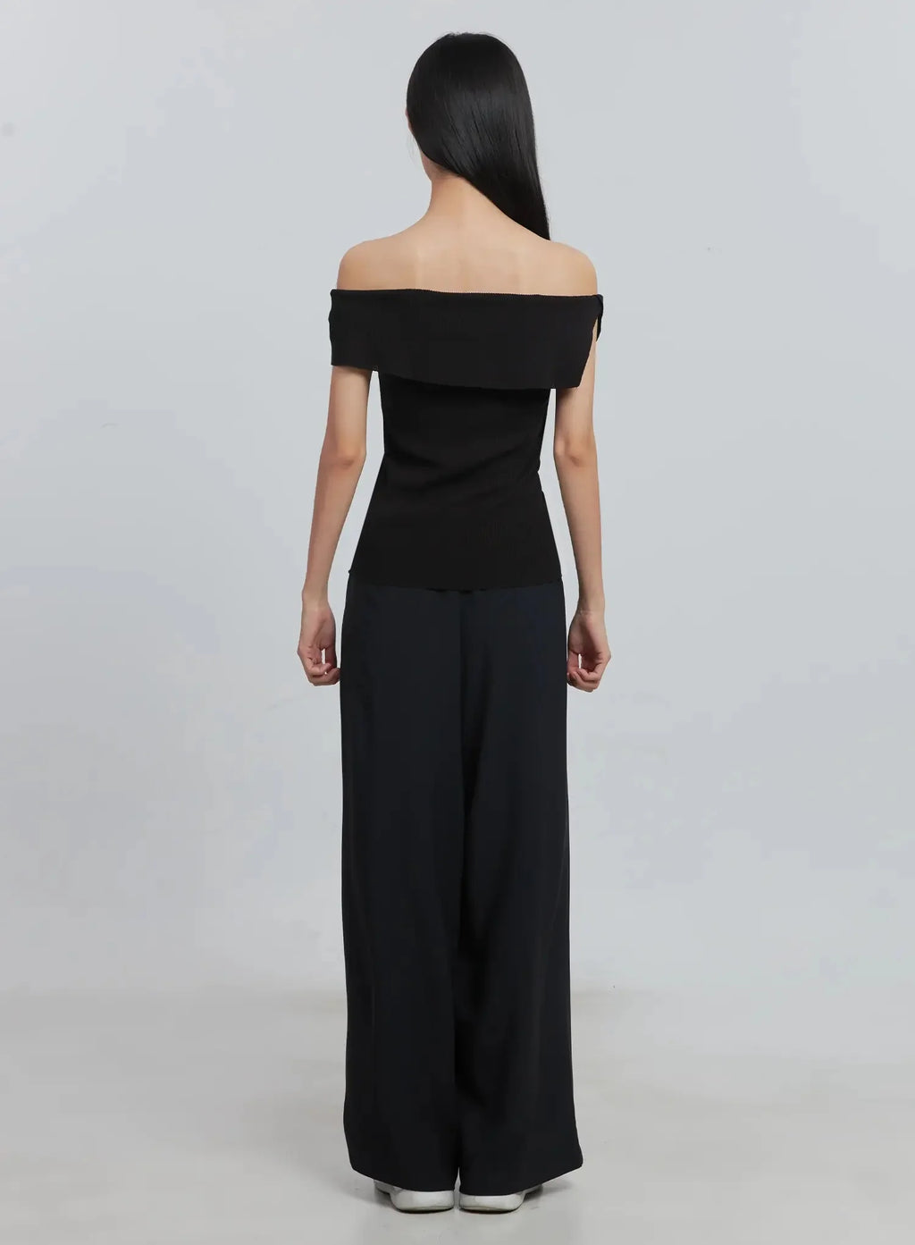 Off-Shoulder Linen Blouse IU512