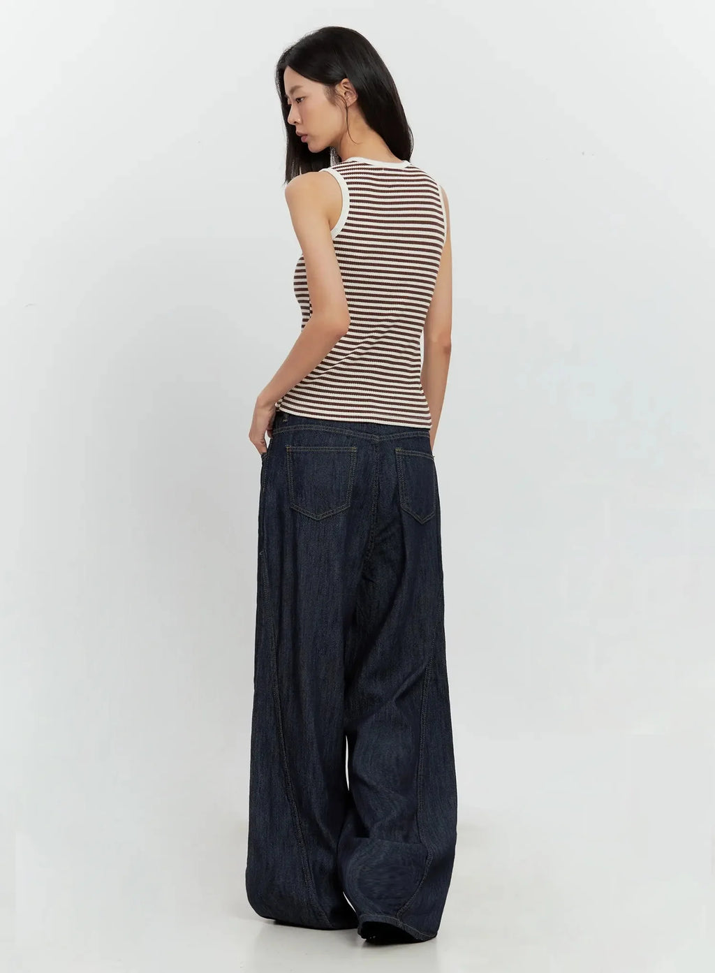 Striped Knit Tank Top IL528