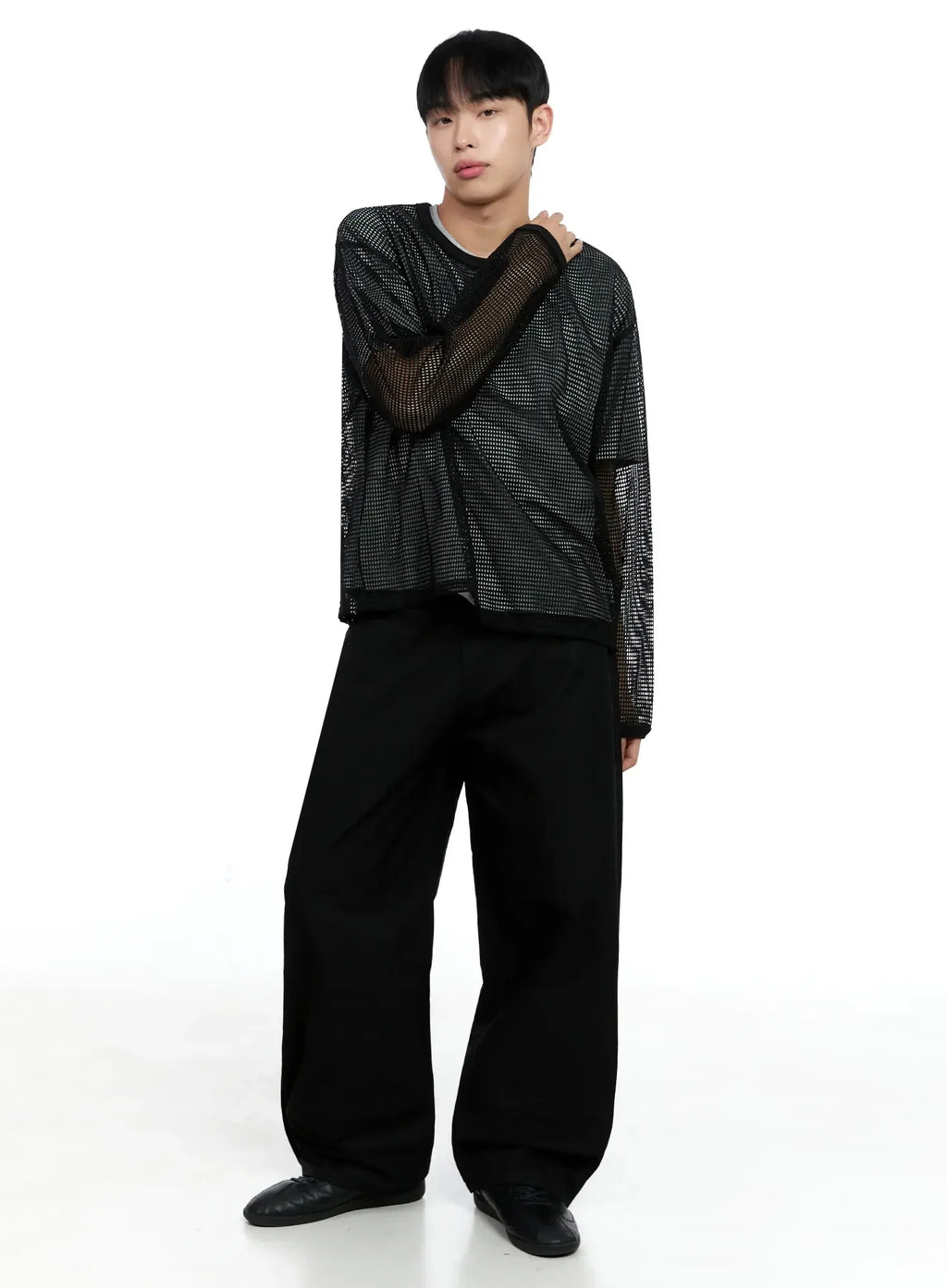 Men's Mesh Graphic Long Sleeve Tee IG520