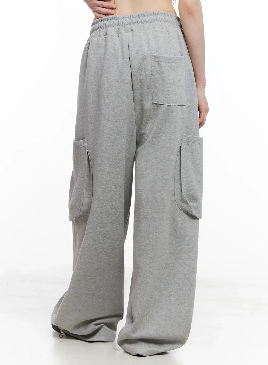 Casual Wide-Leg Cargo Sweatpants IL531