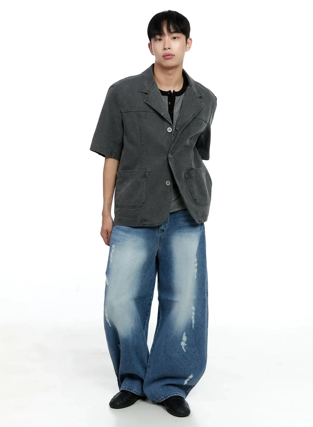 Men's Distressed Baggy Jeans IG520