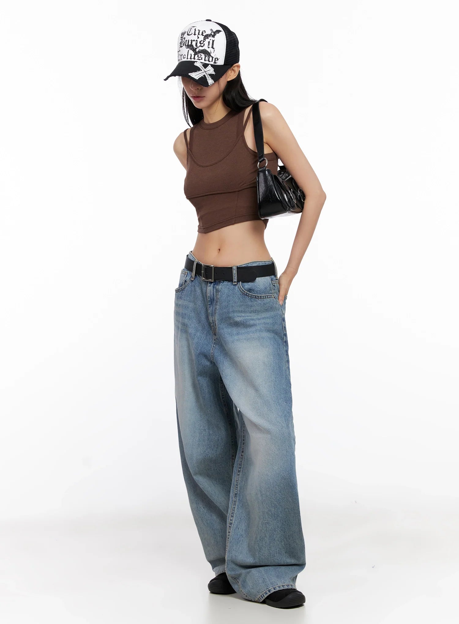 Double Strap Sleeveless Crop Top IG508