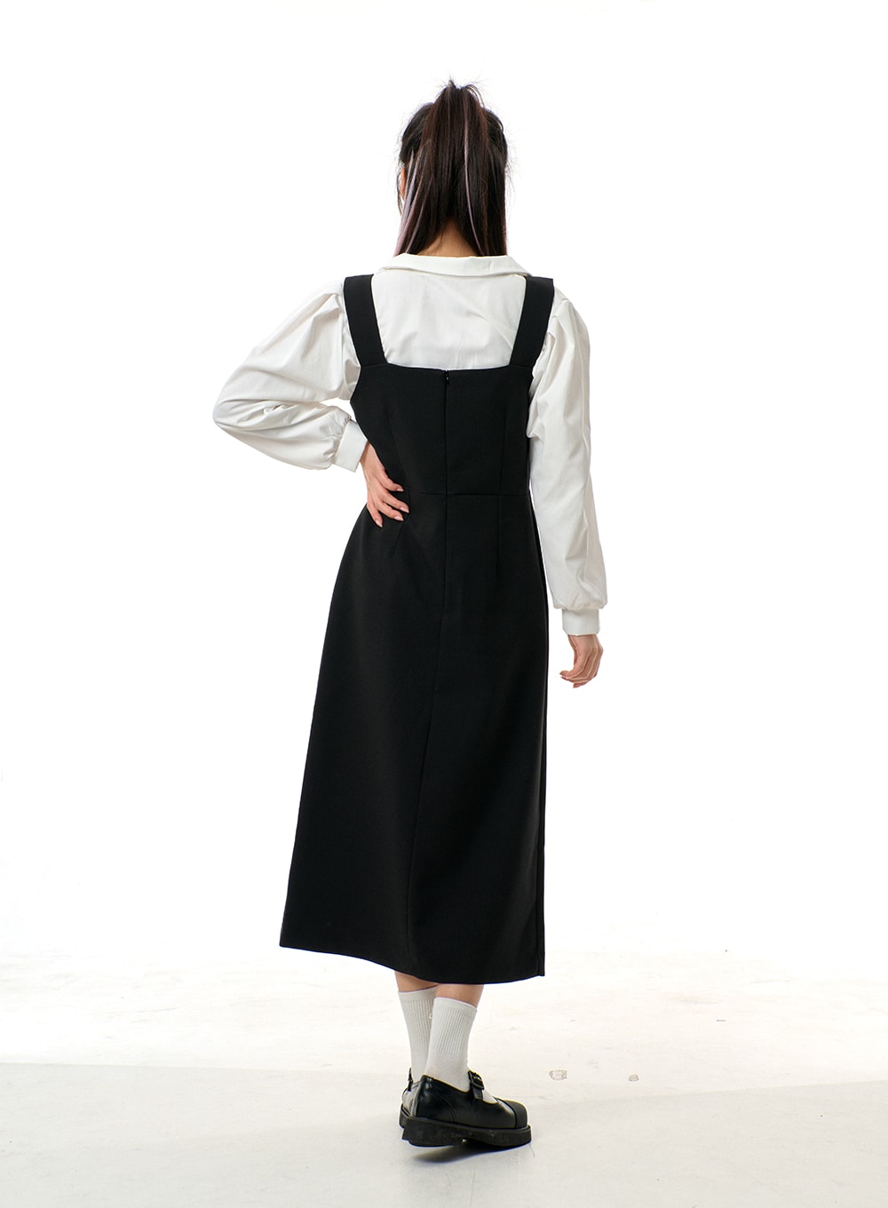 Side Button Detail Sleeveless Maxi Dress BJ312