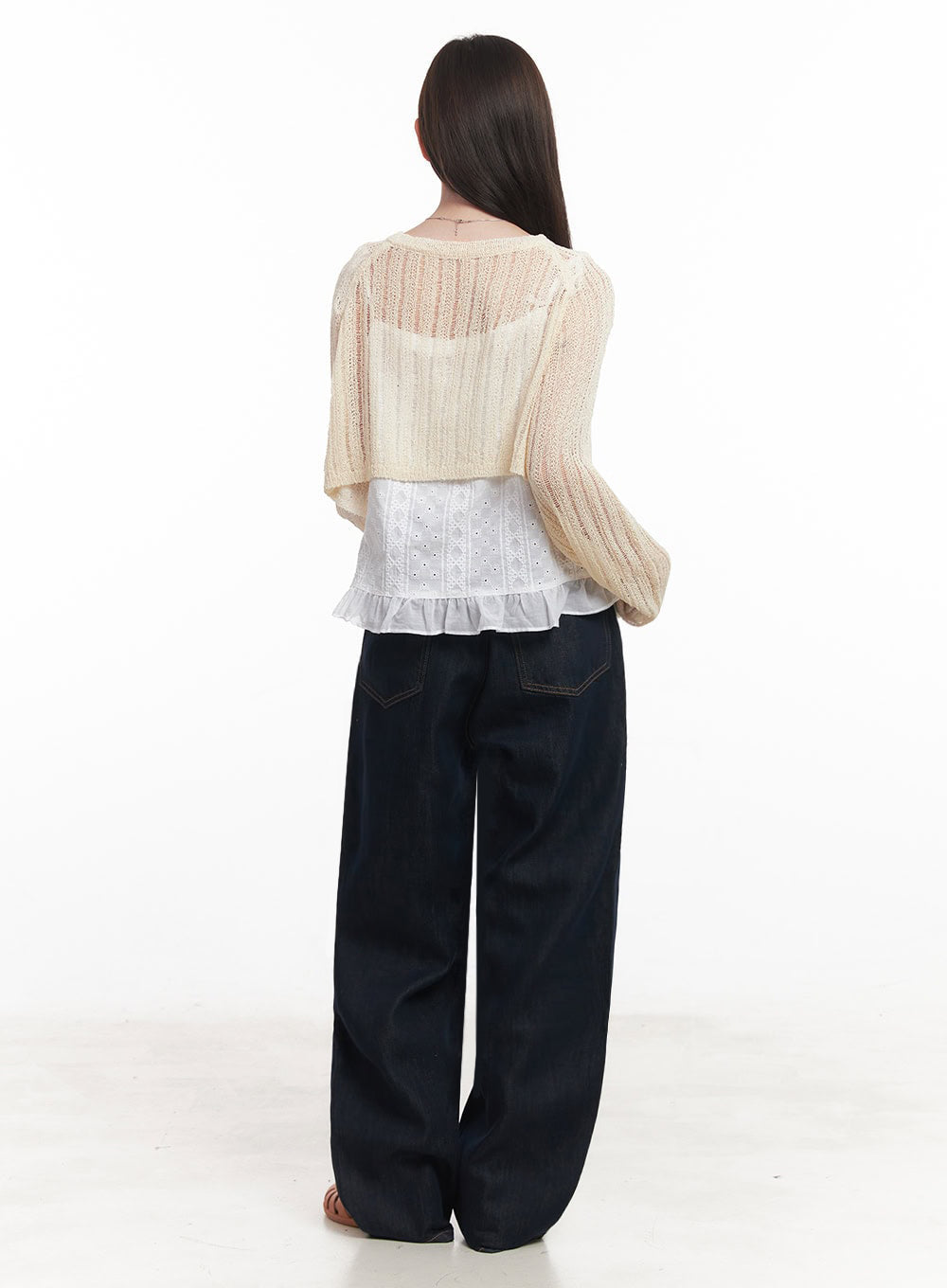 Sheer Knit Bolero Cardigan IY509