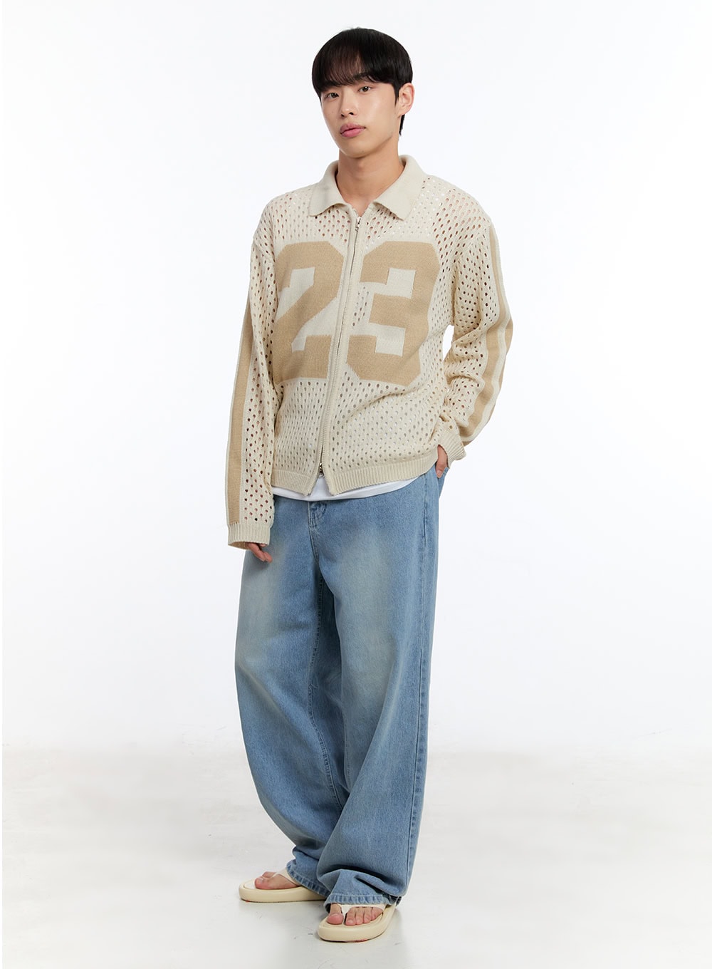 Men's Summer Zip-Up Sweater IY530