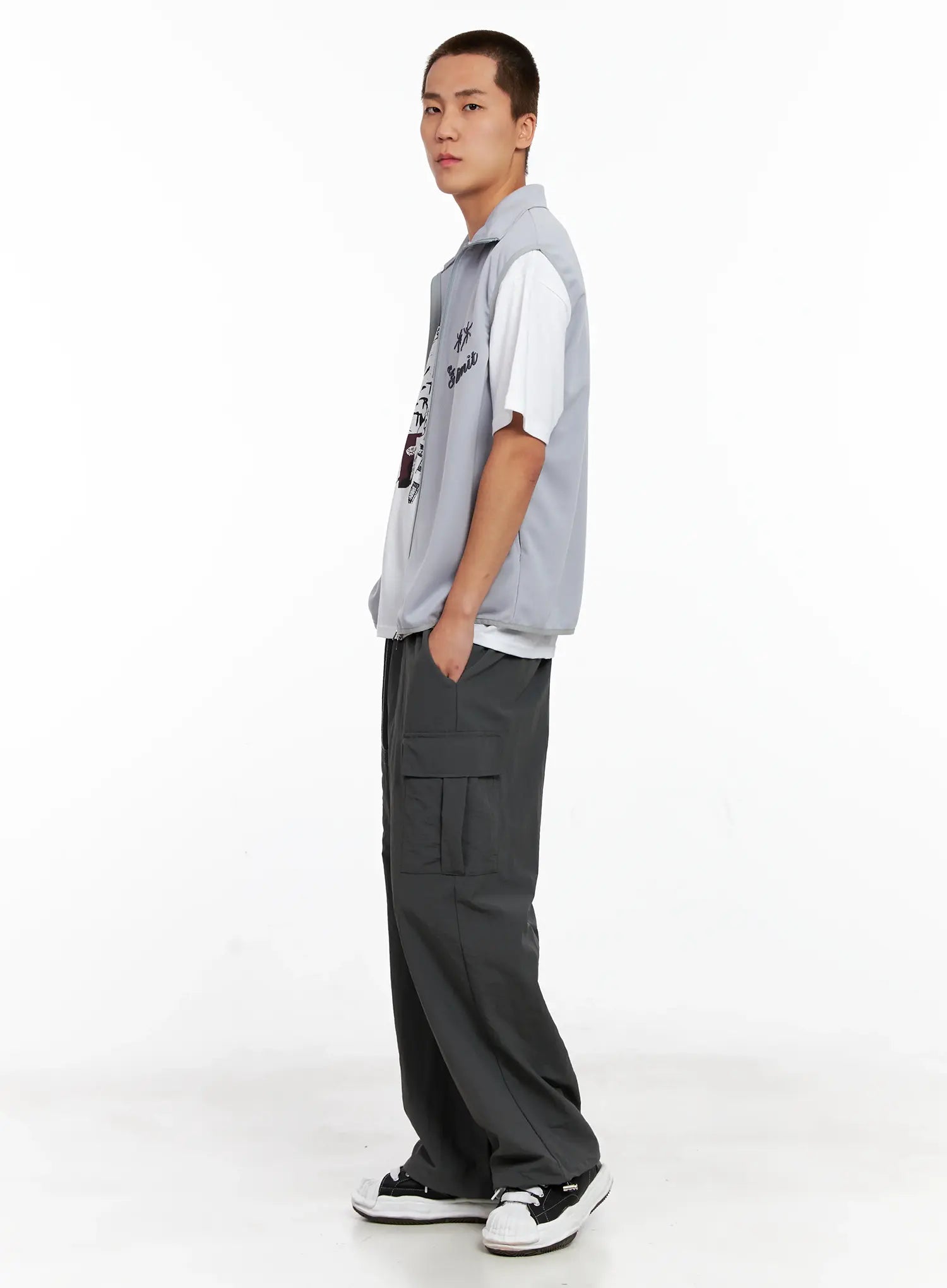 Men's Cargo Drawstring Pants IG508