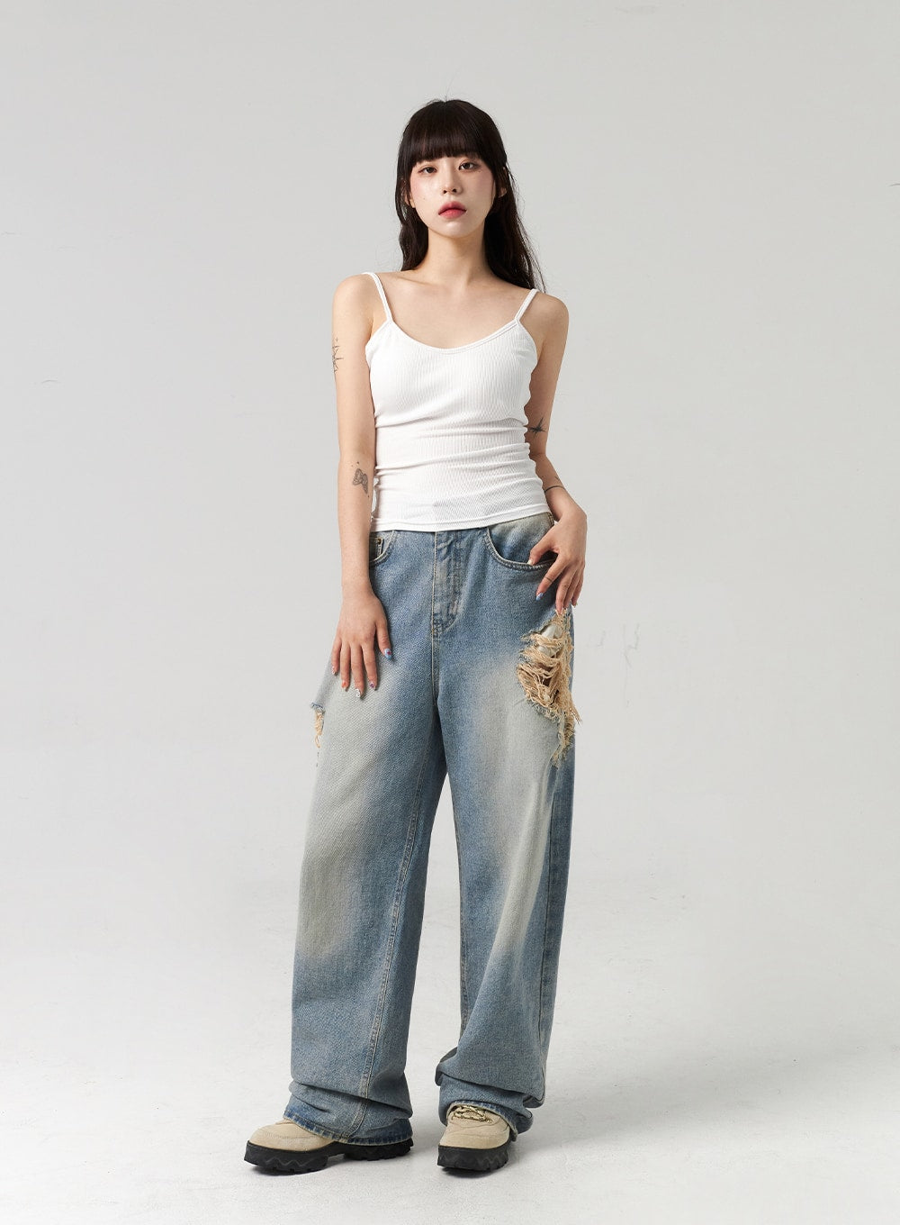 Scoop Neck Ribbed Top CL313