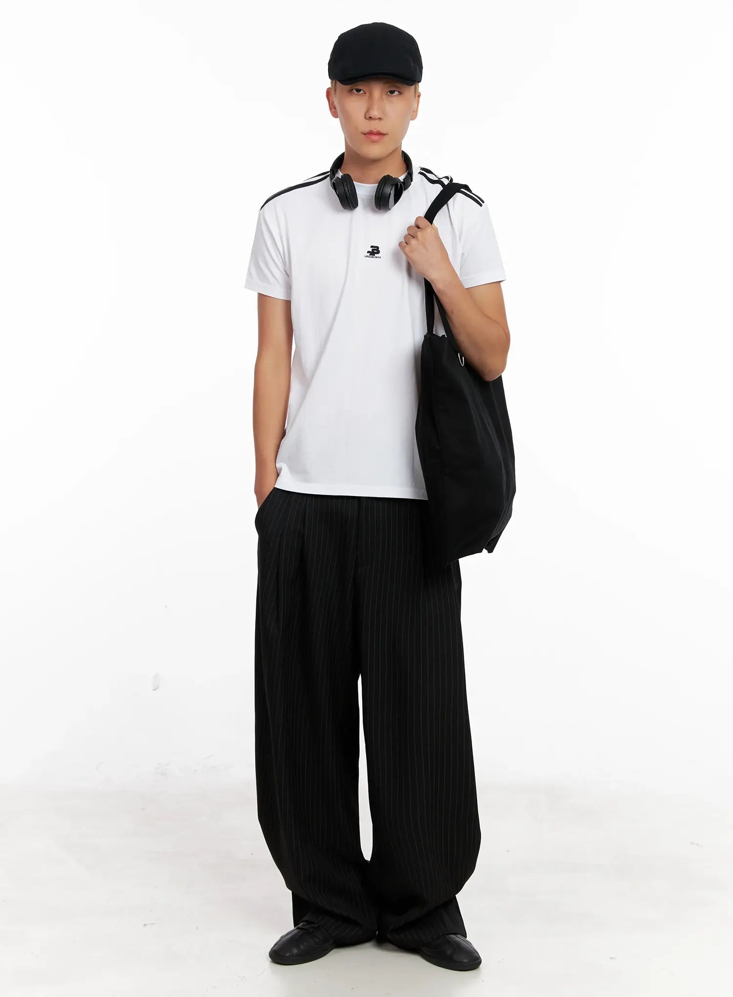 Men's Striped Relaxed-Fit Slacks IL521