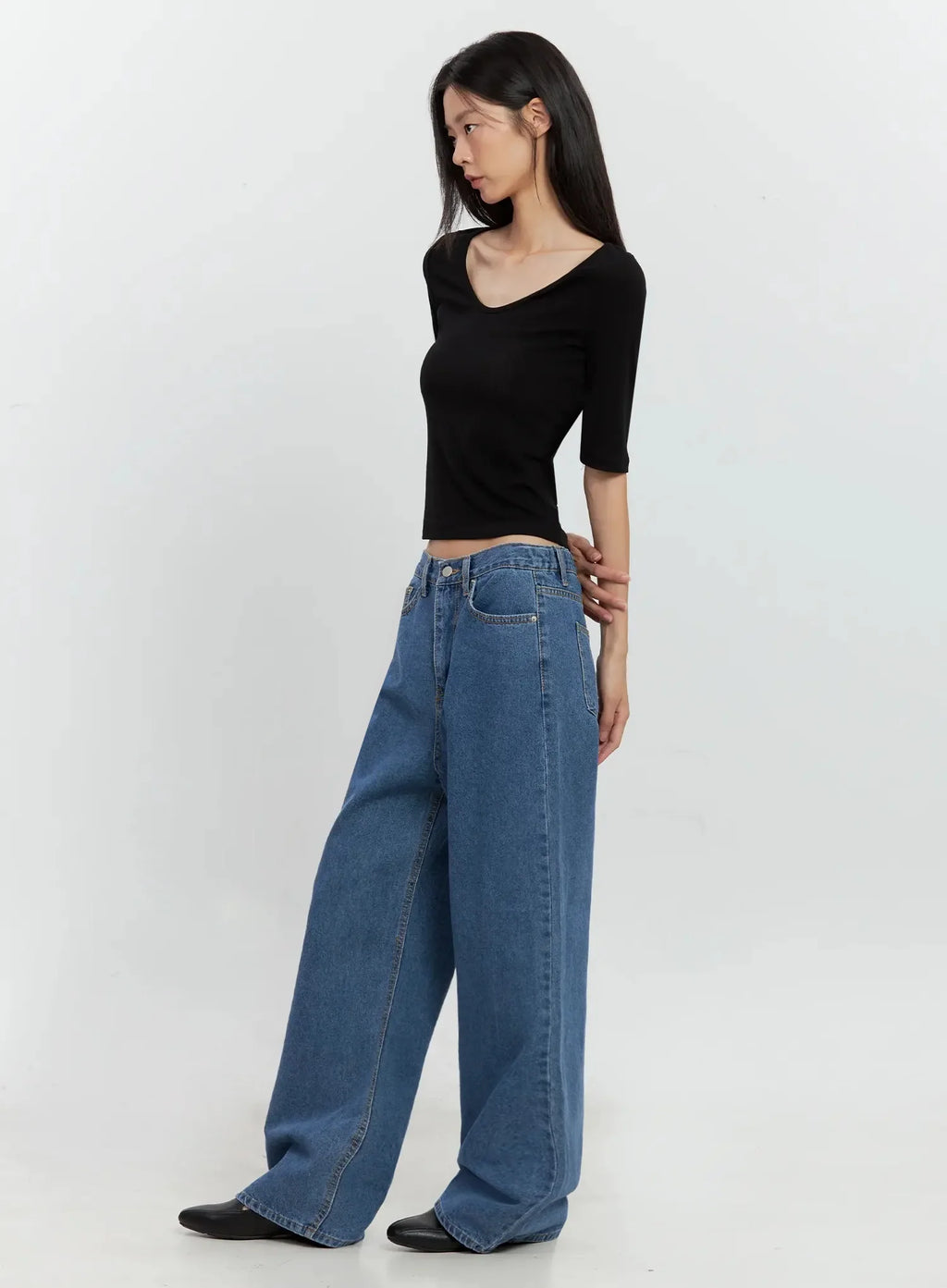 Basic 3/4-Sleeve Top IL528