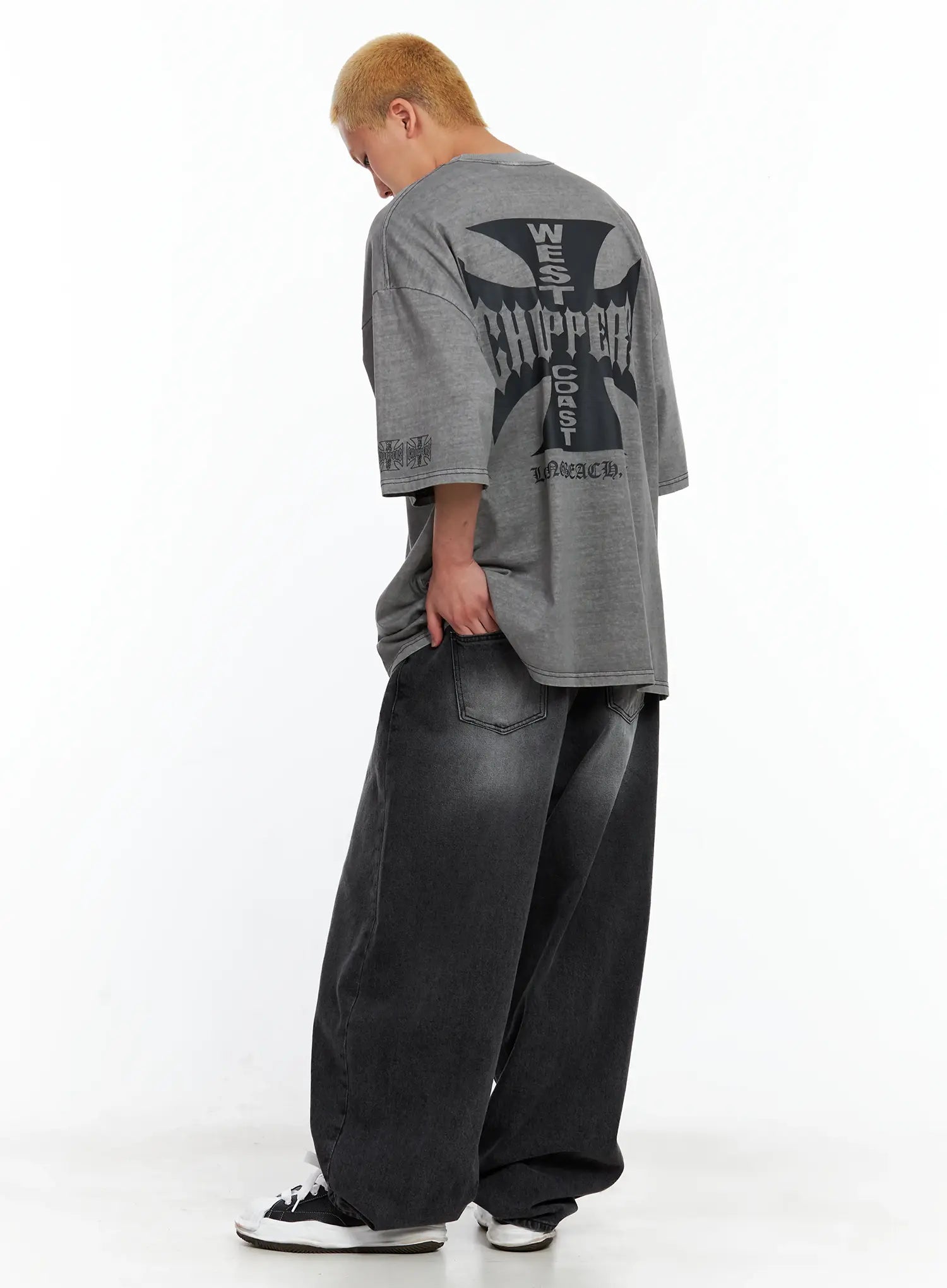 Men's Wide Balloon-Fit Denim Jeans IL514