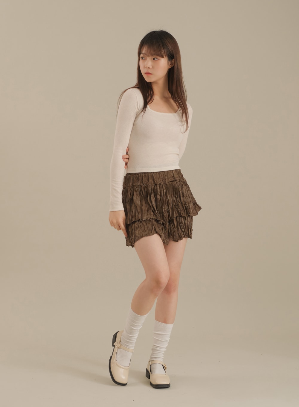 Ruffle Tier Mini Skirt J17