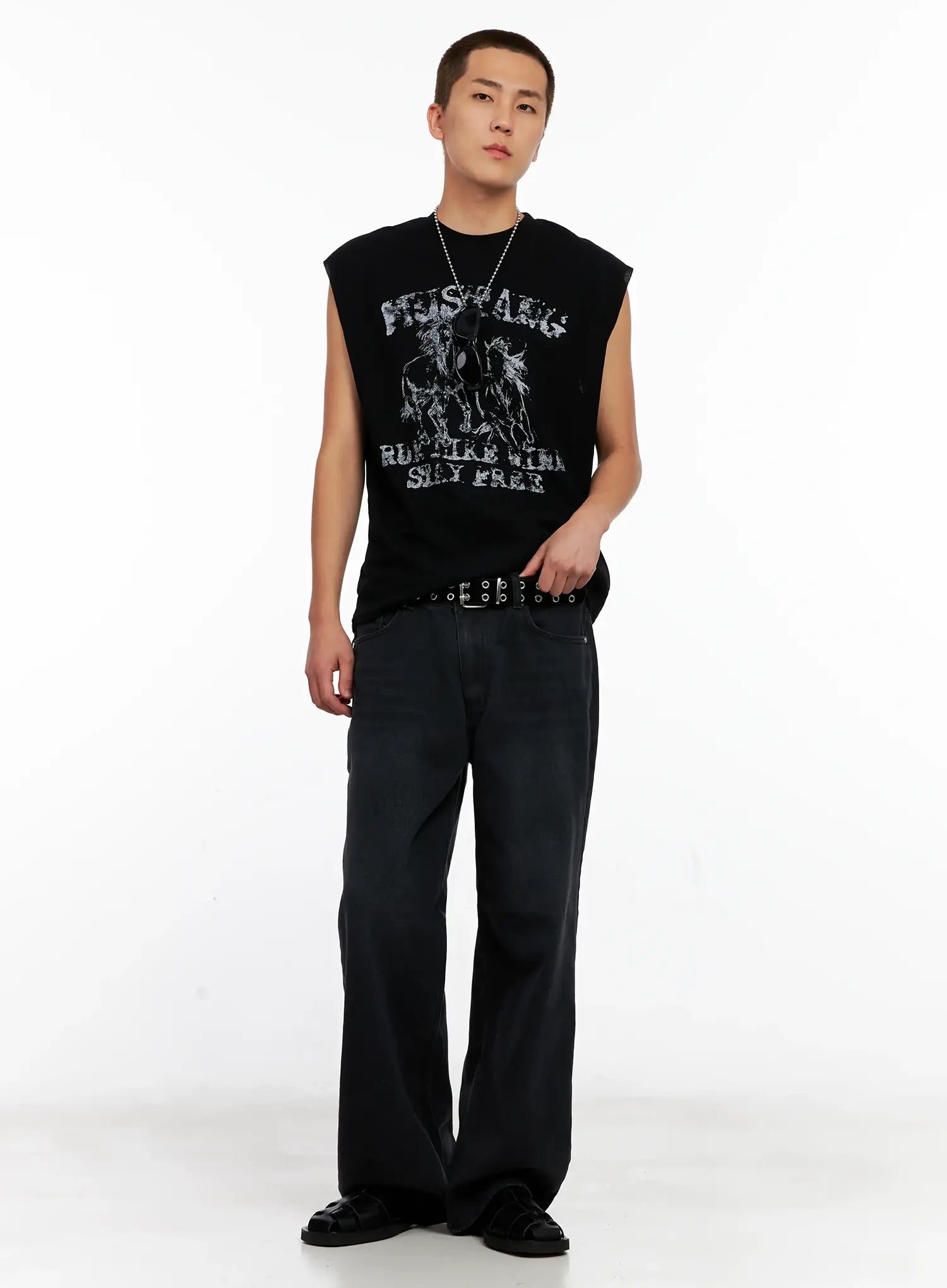 Men's Wide-Leg Denim Jeans IG511