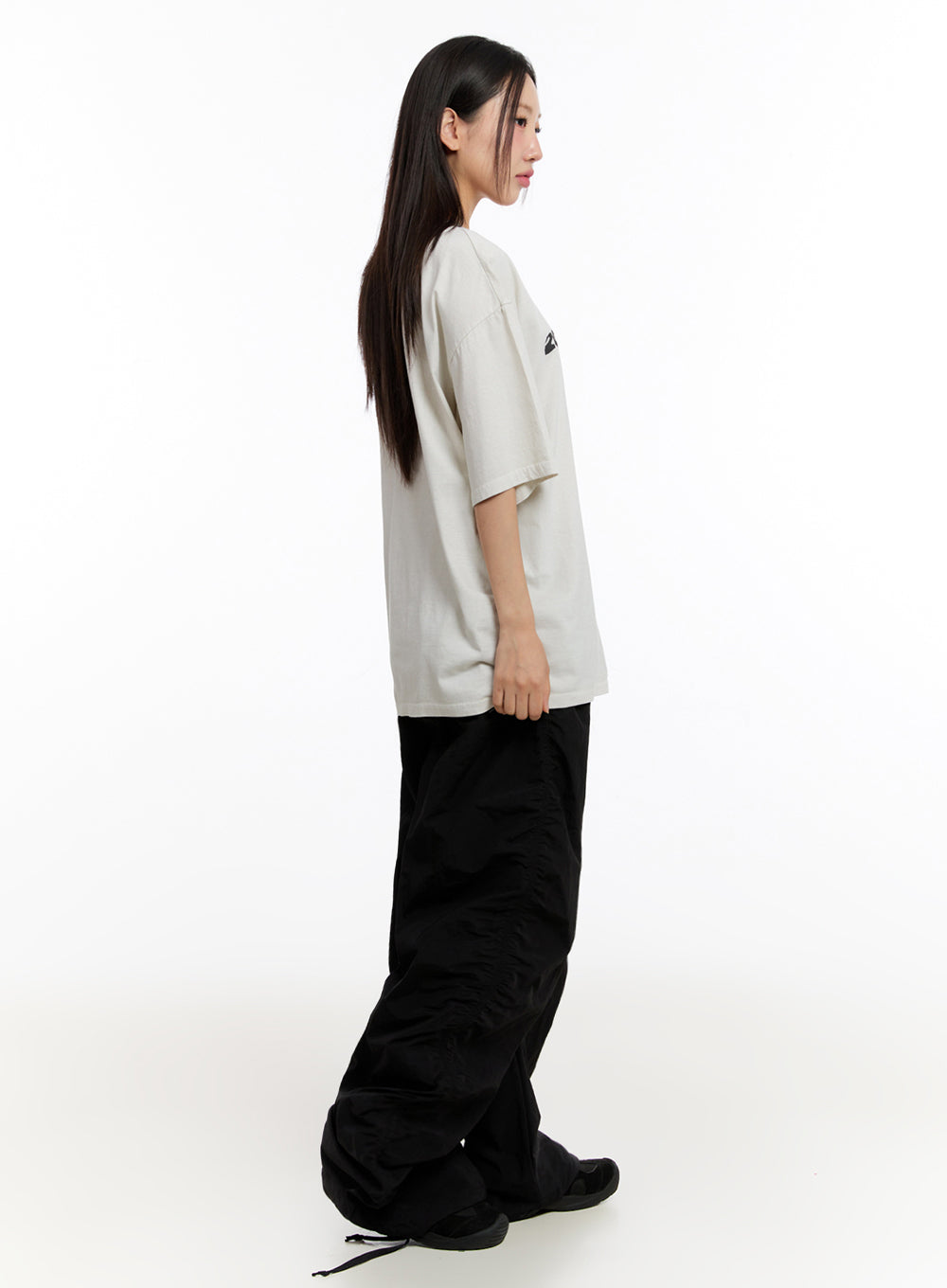 Adjustable Wide-Leg Nylon Pants IU509