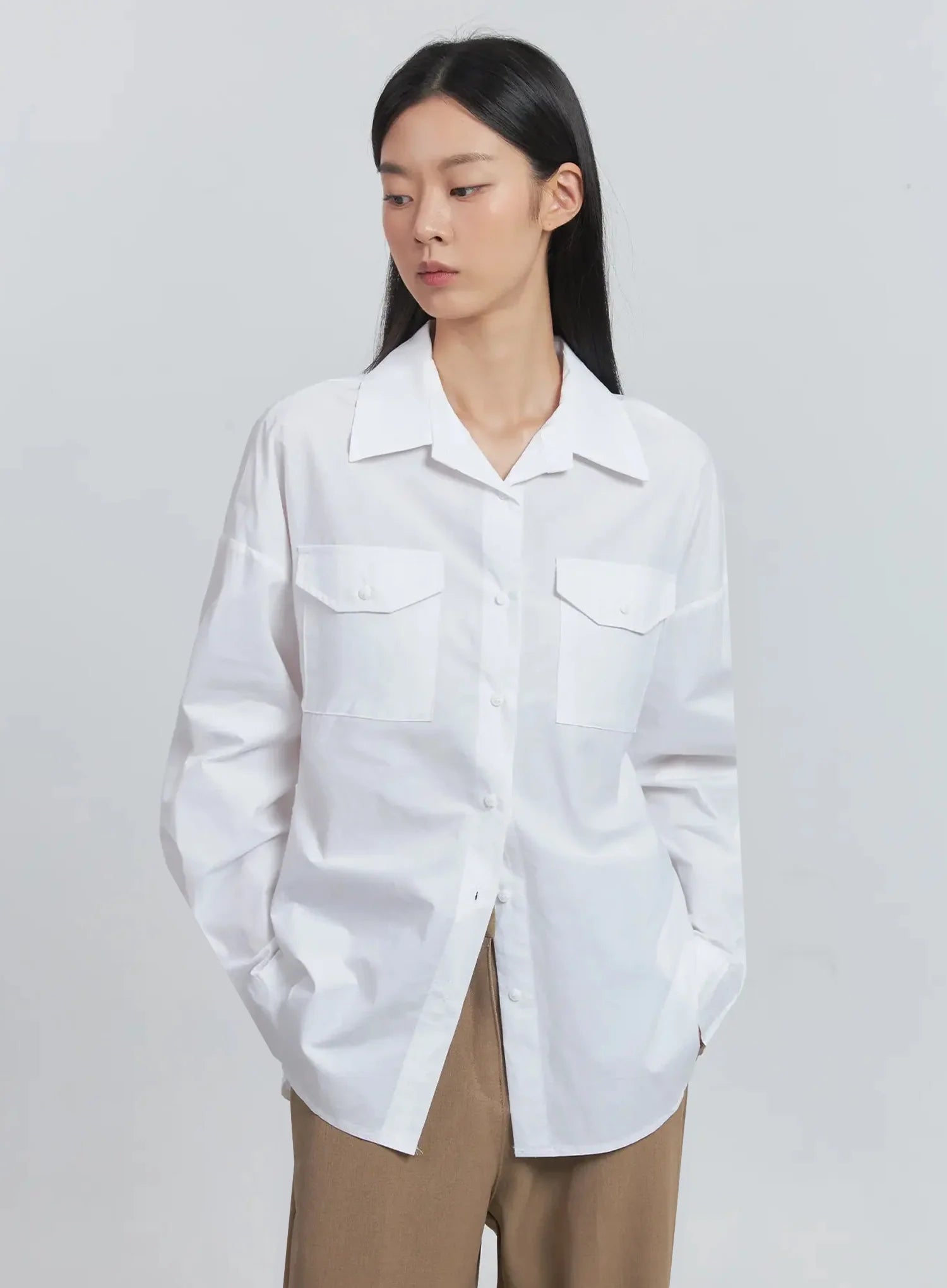 Collared Button-Up Shirt IU512