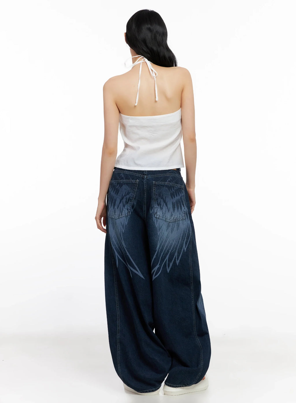 Buttoned Halter Neck Top IG508