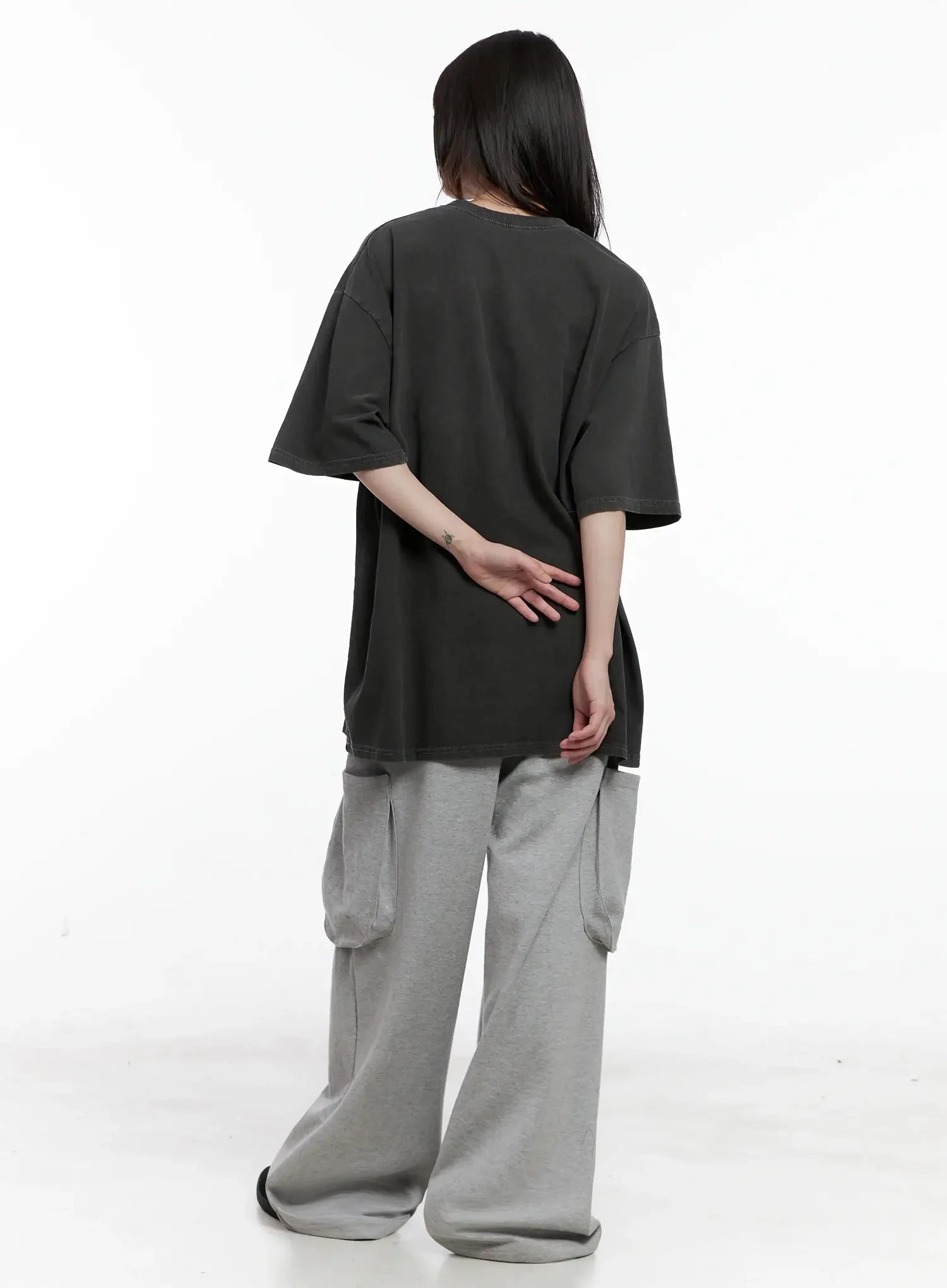Casual Wide-Leg Cargo Sweatpants IL531