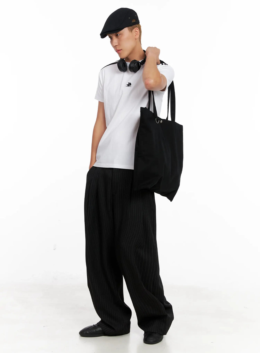 Men's Striped Relaxed-Fit Slacks IL521