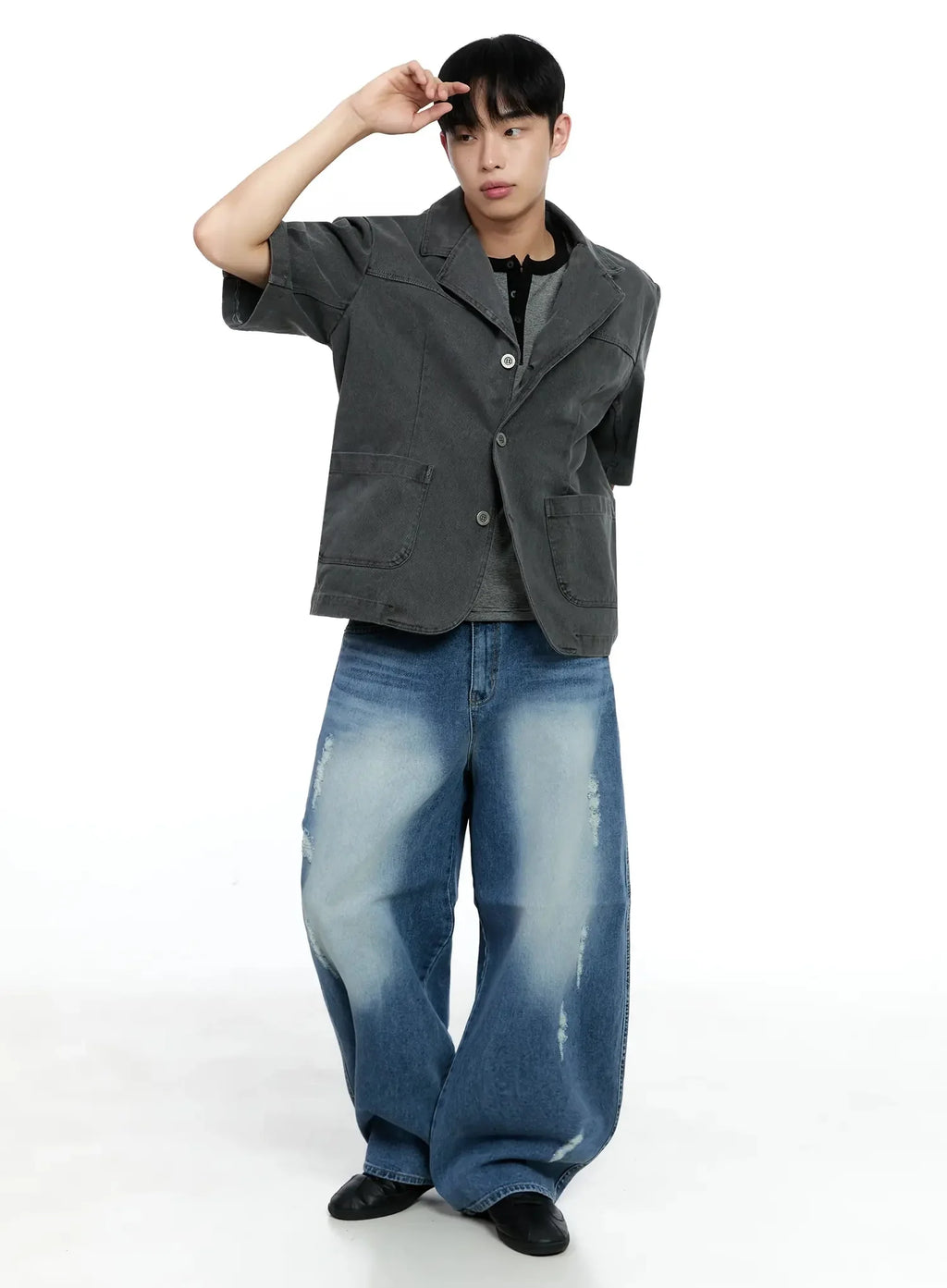 Men's Short-Sleeve Button-Up IG520