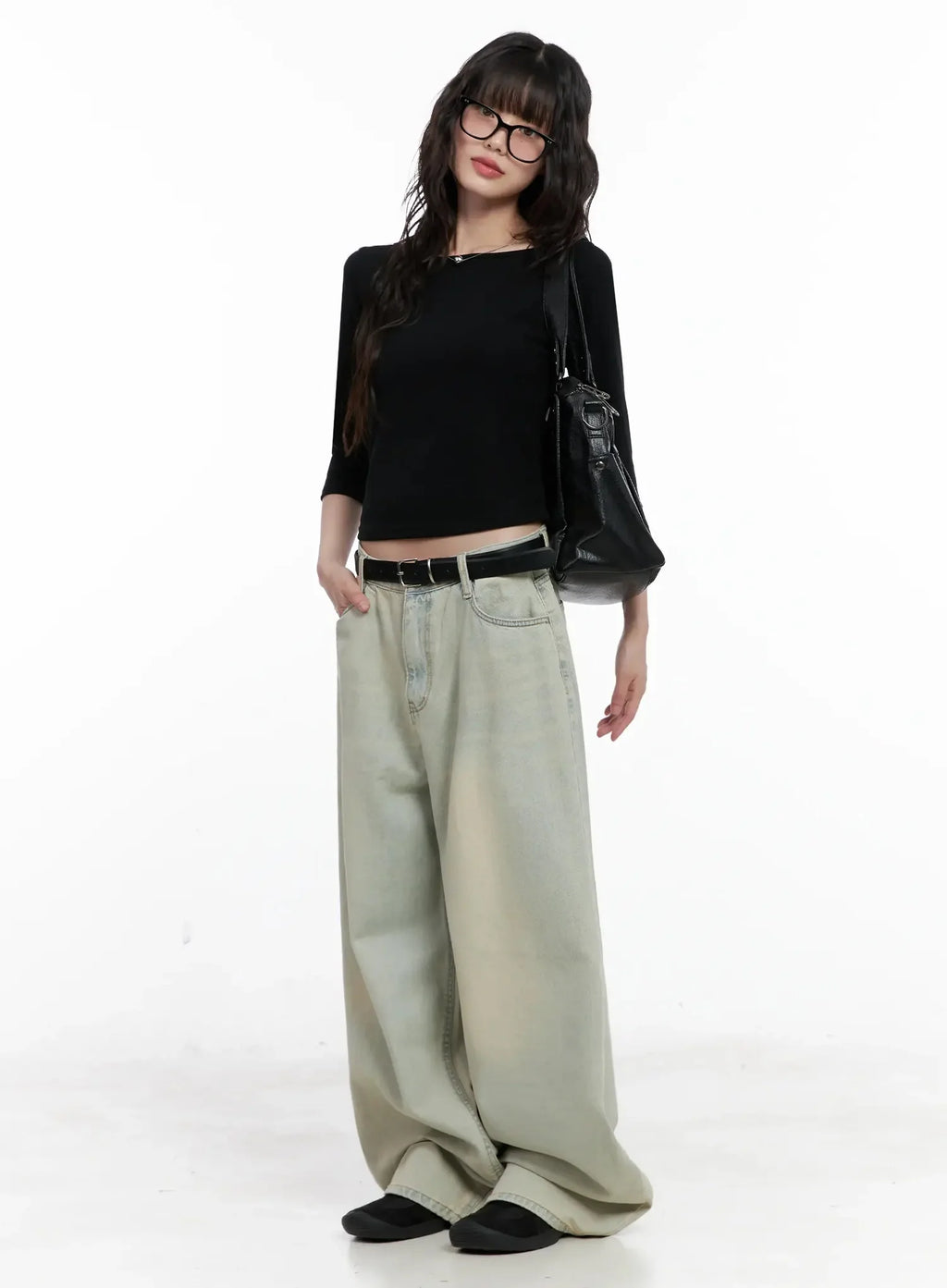 Minimalist Black Boat Neck Top IL531