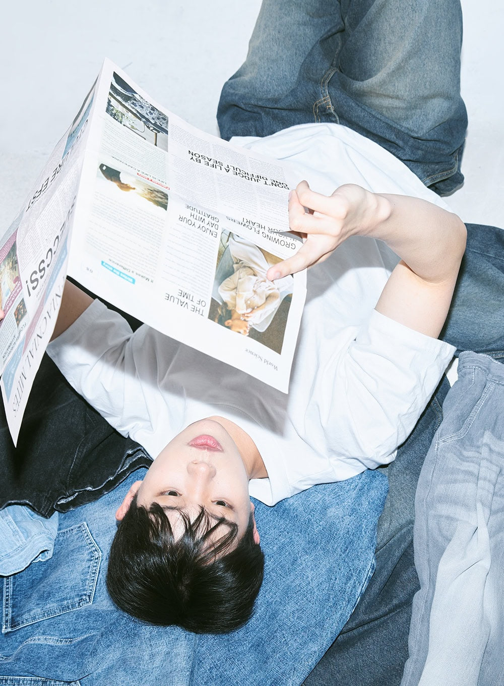 Men's Baggy Pintuck Jeans IY522