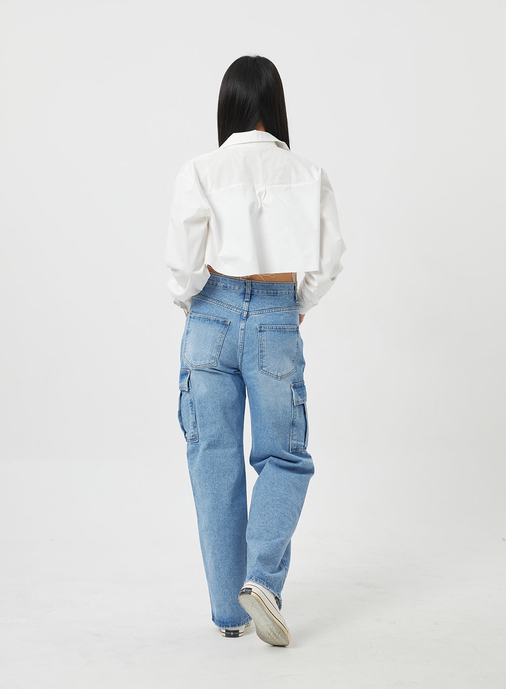 Wide Leg Cargo Jeans BF323