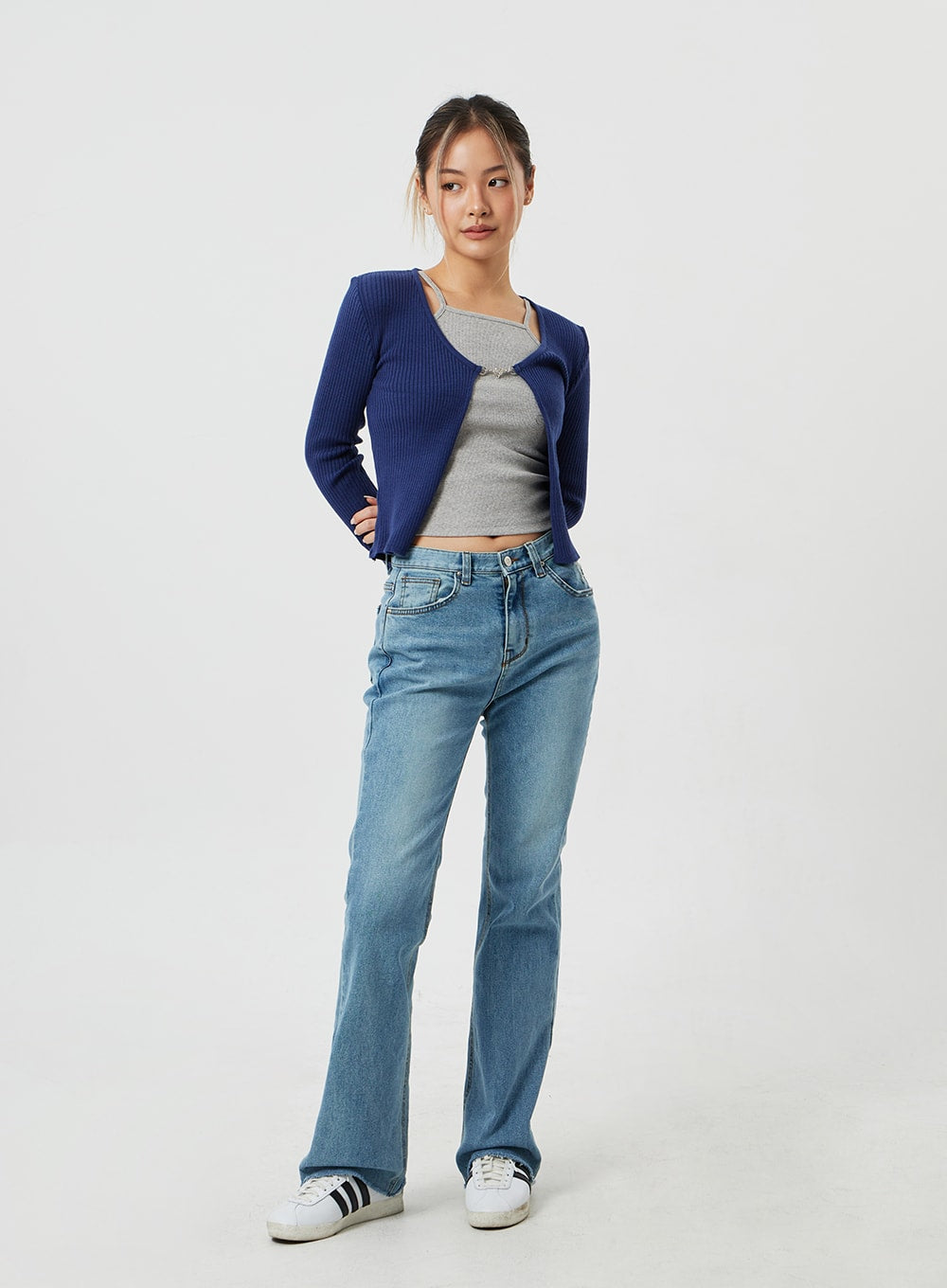 Ribbed Knit Cardigan CM303