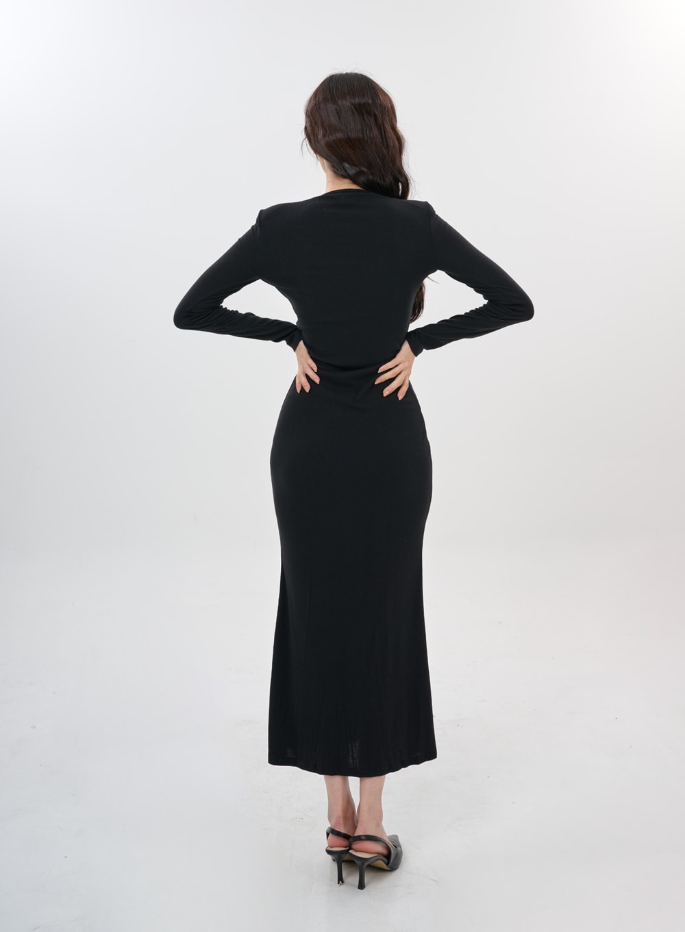 Nicole Front Strap Shoulder Long Dress IS15